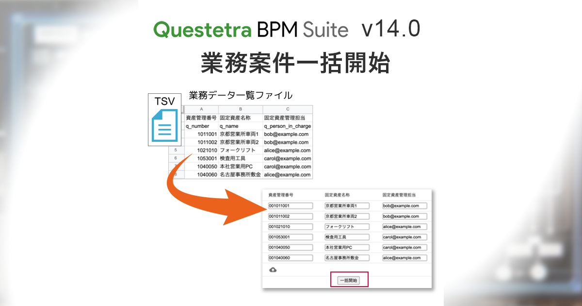 No-Code 開発基盤 v14.0、業務案件一括開始を追加