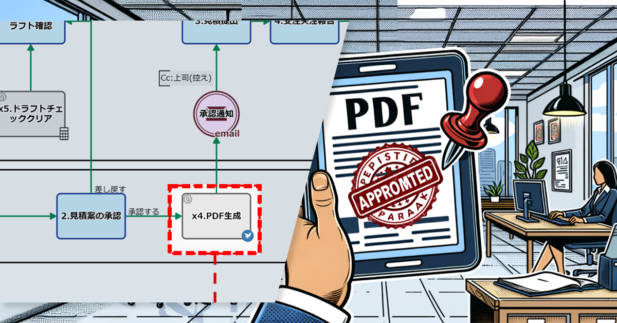 押印済の見積書PDFを自動生成